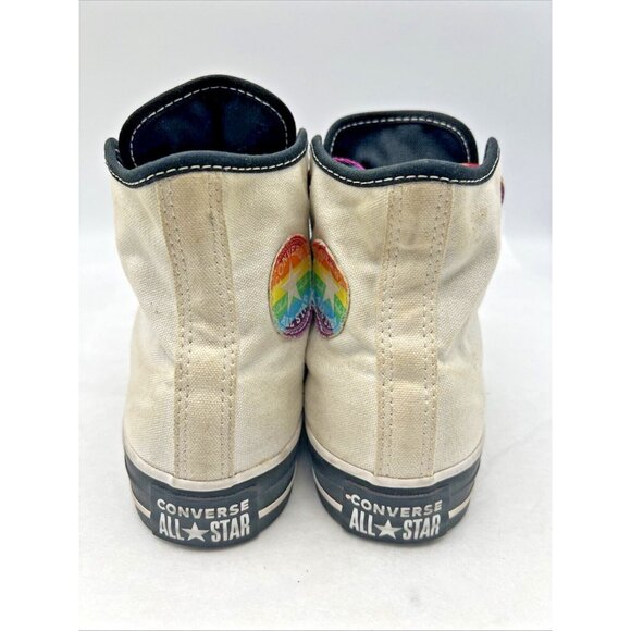 Converse Chucks Pride Sneakers Mens 4 Womens 6 Custom Made Black White Rainbow - Picture 10 of 14